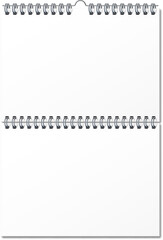 Blank spiral bound calendar with empty pages