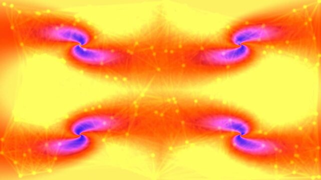 Abstract Digital Network with Node Connections and Light Effects