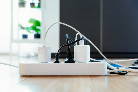 Electric power strip. Multiple devices connected