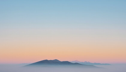 Obraz premium Minimalist Mountain with Copy Space