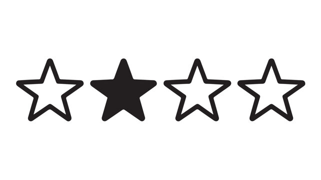 silver star on white