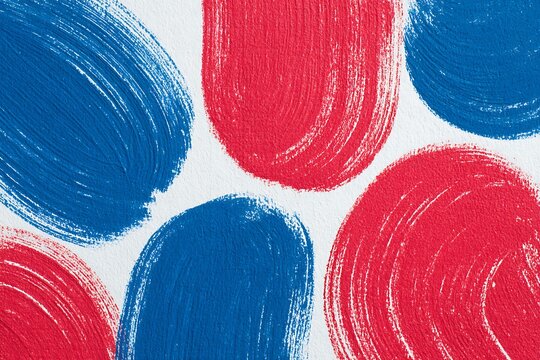 Vibrant Red and Blue Brush Strokes Pattern.