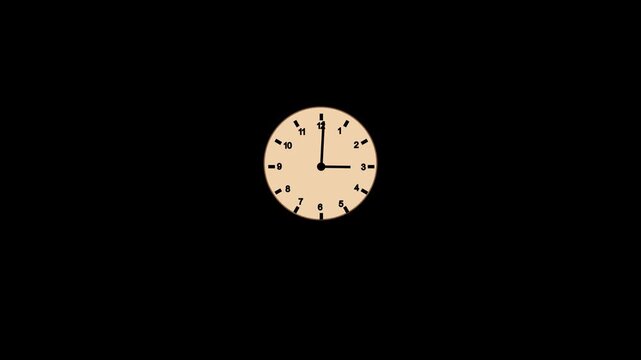 Time lapse of spinning clock animation in 24 Hour. Seamless motion animated footage.4 k video