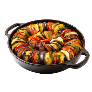 ratatouille in a black pan png
