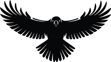 Fototapeta premium Raven Silhouette Icon Collection Set