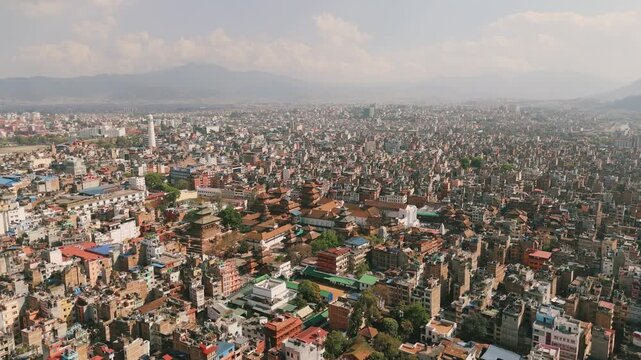 Basantapur Durbar Square Drone View , Kathmandu Nepal