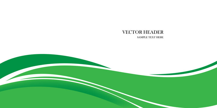 Modern green banner background. Graphic design banner pattern background template with dynamic wave shapes. vector illustration