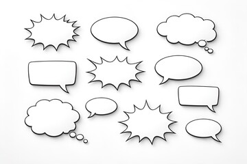 Fototapeta premium set of speech bubbles