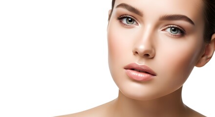 Fototapeta premium Beautiful Woman with Perfect Skin and Makeup
