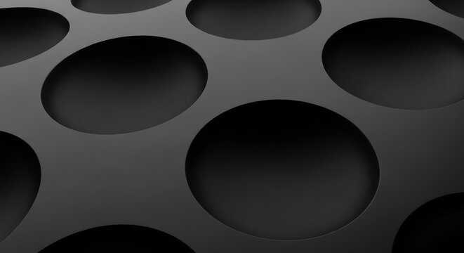 Abstract Dark Background with Circular Holes Pattern.