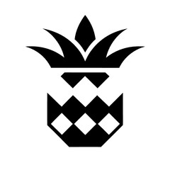 Naklejka premium Black Pineapple PNG Icon Tropical Fruit Isolated Transparent