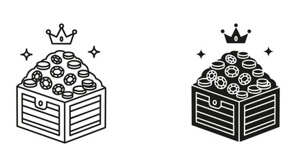 Treasure Chest Gold Coins Crown Wealth Prosperity © Shahriyar Rasel