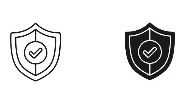 Shield Checkmark Security Verification Symbol Commercial
