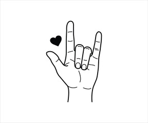 A hand displaying the i love you sign in american sign language © ViconLab