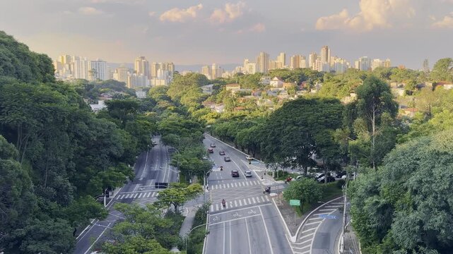 Highway downtown Sao Paulo, Brazil. March 14, 2026.