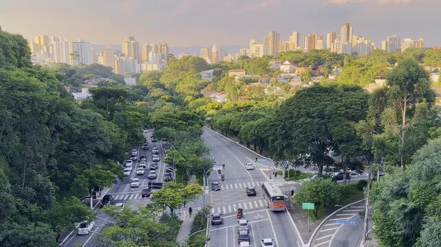 Highway downtown Sao Paulo, Brazil. March 14, 2026.