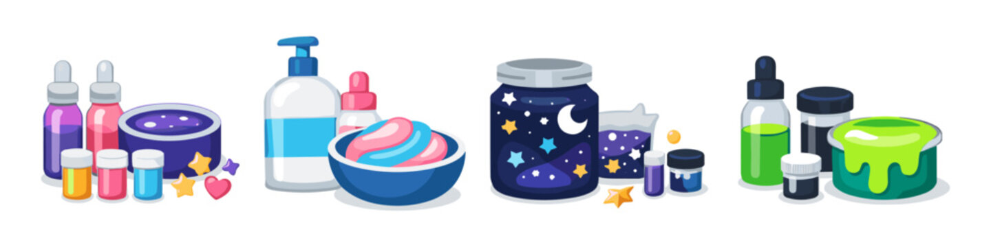 Collection of colorful craft supplies for DIY projects and creative hobbies