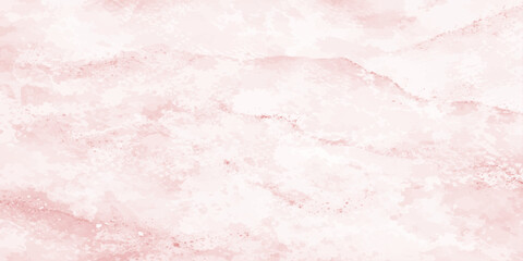 Fototapeta premium Abstract pink watercolor paint design on vintage grunge paper texture with pastel red art illustration pattern for wallpaper or fabric material surface decoration