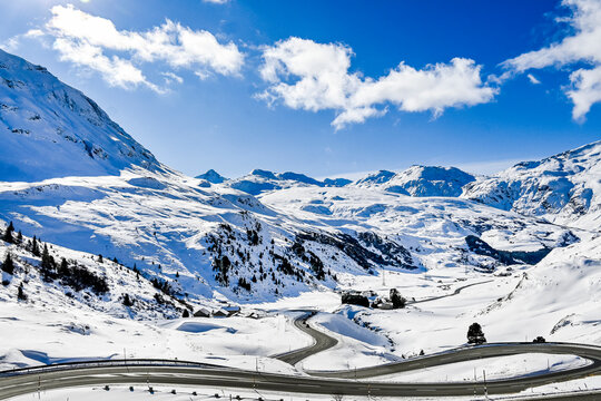 Bivio, Julierpass, Passstrasse, Passh&ouml;he, Engadin, Alpen, Piz Turba, Piz Platta, Winter, Winterwanderweg, Wintersport, Winterlandschaft, Graub&uuml;nden, Schweiz