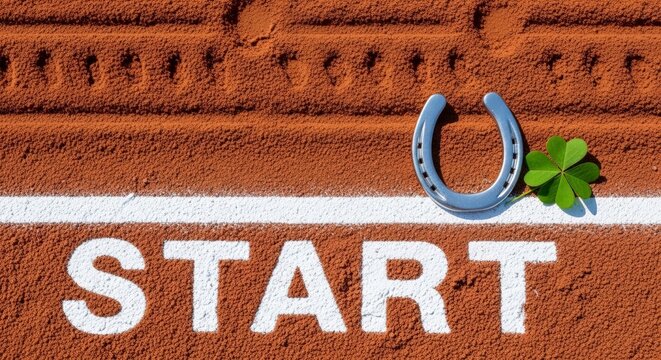 Lucky Start Line Horse Shoe.