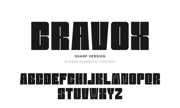 Modern Geometric Alphabet Font, Bold Abstract Sans Serif Typeface Style, Display Lettering Script for Tech, Digital, Web or App ui, Fashion, Movie Poster and Pictogram Logo