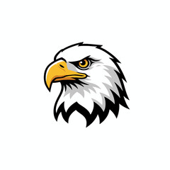 Fototapeta premium Bald Eagle Head Mascot Logo Vector Illustration