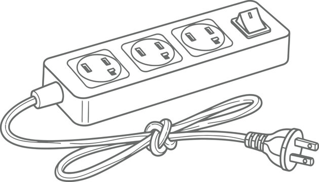 Power strip, electrical outlet, extension cord, plug