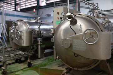 Obraz premium High-pressure steam boilers in industrial plants