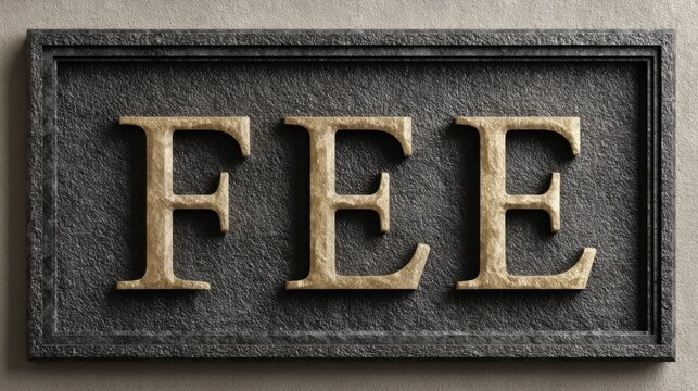 Minimal fee token icon concept representing micro fees with a clear and distinctive sign indicating payment requirements