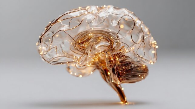 Intricate human brain illustration representing neural connections and cognitive processes in a conceptual framework