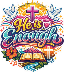 Fototapeta premium CHRISTIAN Trendy Tshirt Design SVG - Bible Verse t shirts design, Calligraphy t shirt design, Hand drawn lettering phrase, Isolated on white background, svg Files for Cutting Cricut and Silhouette
