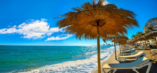 Beach in Malaga. Andalusia, Costa del Sol, Spain