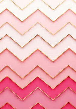 ピンク色の山波模様 金色の線が優雅に重なる背景