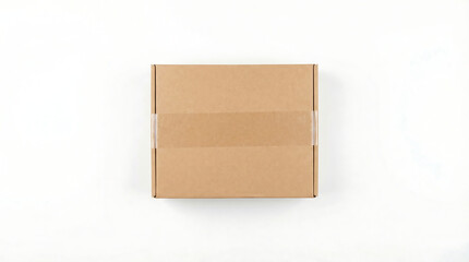 Cardboard Box Top View: A close-up top view captures a pristine, unfolded cardboard box. This image suggests simplicity, packaging, and the anticipation of new beginnings. 