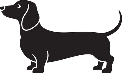 Obraz premium Dog Silhouette Icon,Dachshund Dog Silhouette Icon