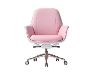 Obraz premium Pink ergonomic office chair with cushioned seat and swivel base