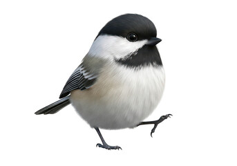 Fototapeta premium A small bird with distinctive black and white markings isolated on transparent background