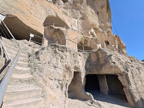 Vardzia is a cave town and monastery complex dating back to the 12th&ndash;13th centuries in southern Georgia's Samtskhe-Javakheti region.