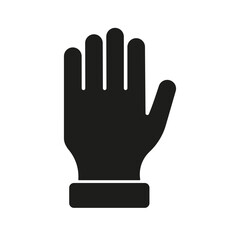 Obraz premium Raised Student Hand Solid Icon. School Participation, Question Gesture, And Classroom Attention Silhouette Symbol. Isolated Vector Illustration
