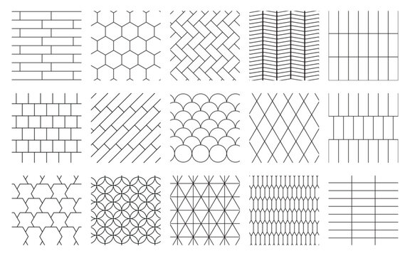 Landscape Architecture CAD Hatch Pattern Set Grass Water Stone Wall Texture Elements Collection