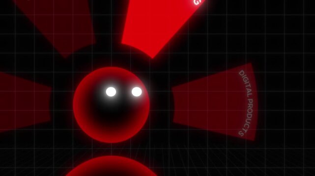 Glowing Biohazard Symbol Motion Graphic for Online Shop UI and Dropshipping Alerts