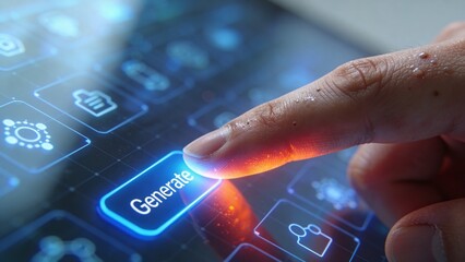 Close-up of Finger Pressing 