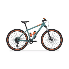 Fototapeta premium Modern mountain bike isolated on white