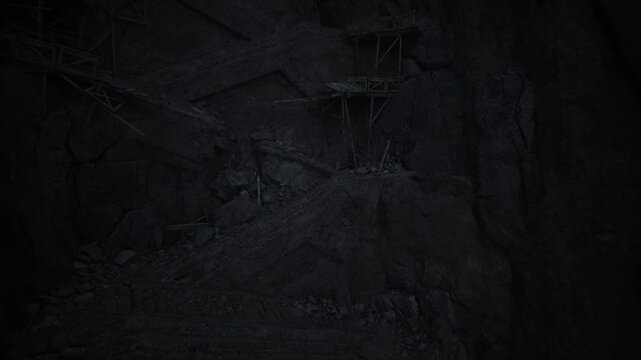 narrow cave passage with dripping water. slick limestone walls, scattered puddles, faint reflections, secluded silence, steady drip rhythm, tension filled