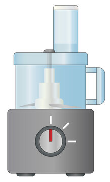Procesadora el&eacute;ctrica. Icono de cocina. Ilustraci&oacute;n con colores degradados. Vector para sitio web, app, folleto, restaurante, cocina y otros.