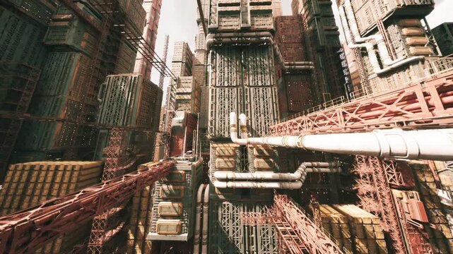utility corridor lined with power conduits and cable trays, transformer nodes and panels, industrial electrical infrastructure glowing with maintenance lights,