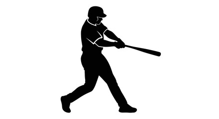 Obraz premium Baseball player swinging a bat.