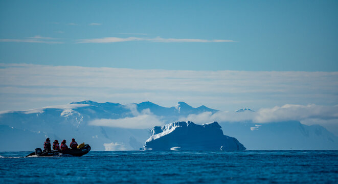 Continental Landing , Partal Point Antartica on a calm sunny day