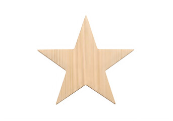 Obraz premium A wooden star shape made from light-colored planks isolated on transparent background