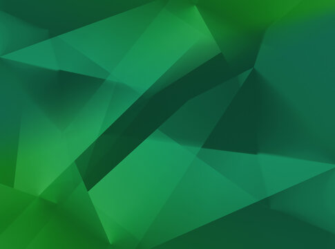 Green Polygonal Abstract Background With Geometric Shapes Design